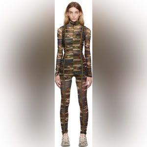 ADIDAS x IVY PARK 💚 Green & Brown Ruched Jumpsuit